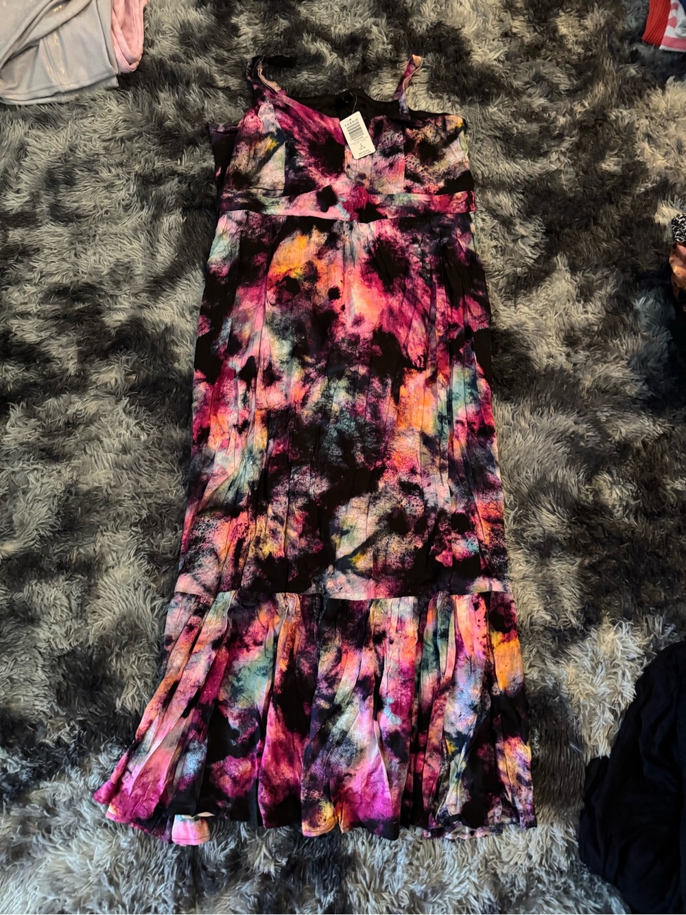 torrid Black Multi Tie-Dye Maxi Dress